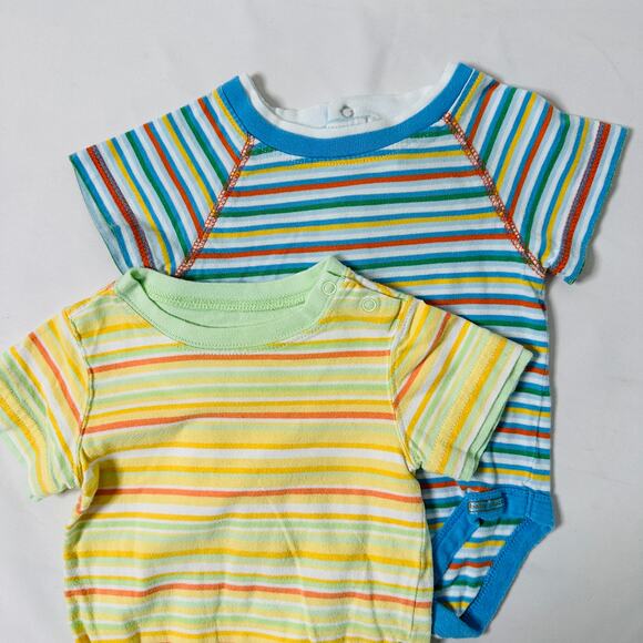 Vintage TCP The Children's Place Bundle of 2 Striped Onesies Size 3-6 mo - Picture 1 of 10